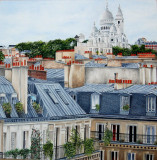 Les toits et le Sacré coeur de Paris