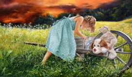 promenade des Doudoux 30 X 50 wood